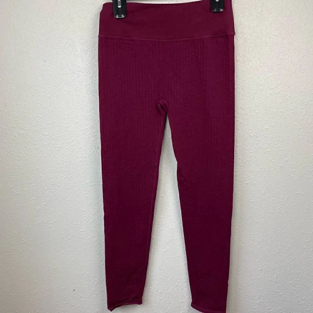 Fabletics Maroon Leggings Size L EUC